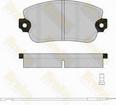 BRAKE ENGINEERING pa256 -  Комплект тормозных колодок, дисковый тормоз